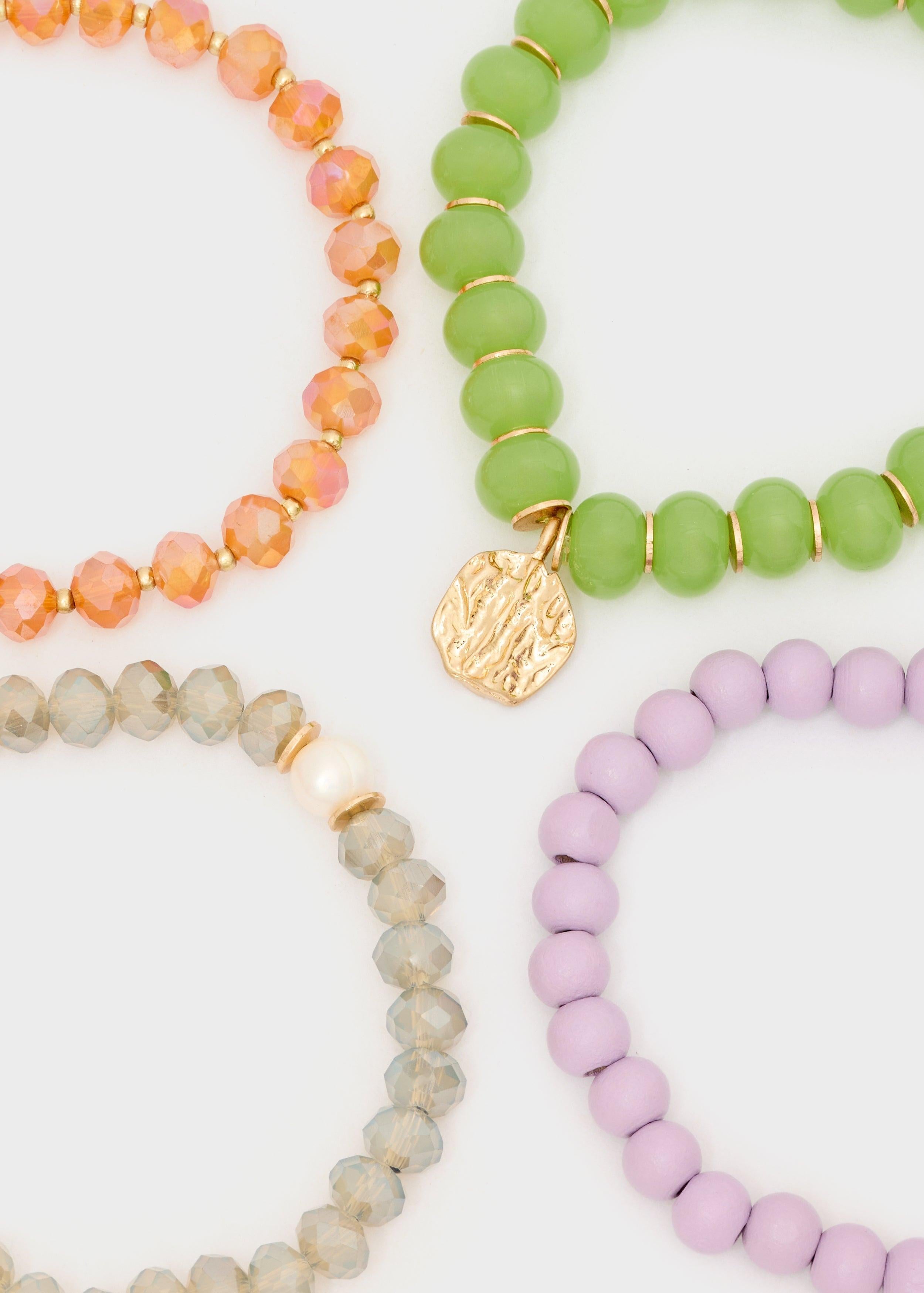 set bracciali elastici ABBR0190 VERDE NALI' 