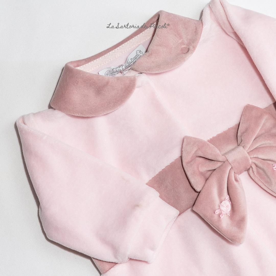 completino con fiocco in velluto LT1106 UNI LA SARTORIA DEI PICCOLI 