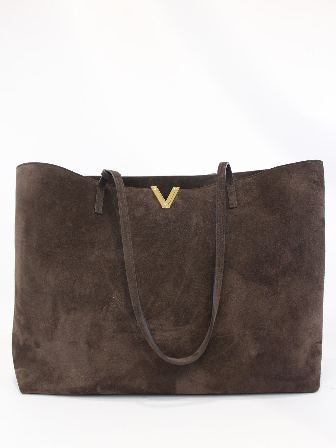 Borsa shopper con V iconica VR1200 TESTA DI MORO VIA ROMA 15 