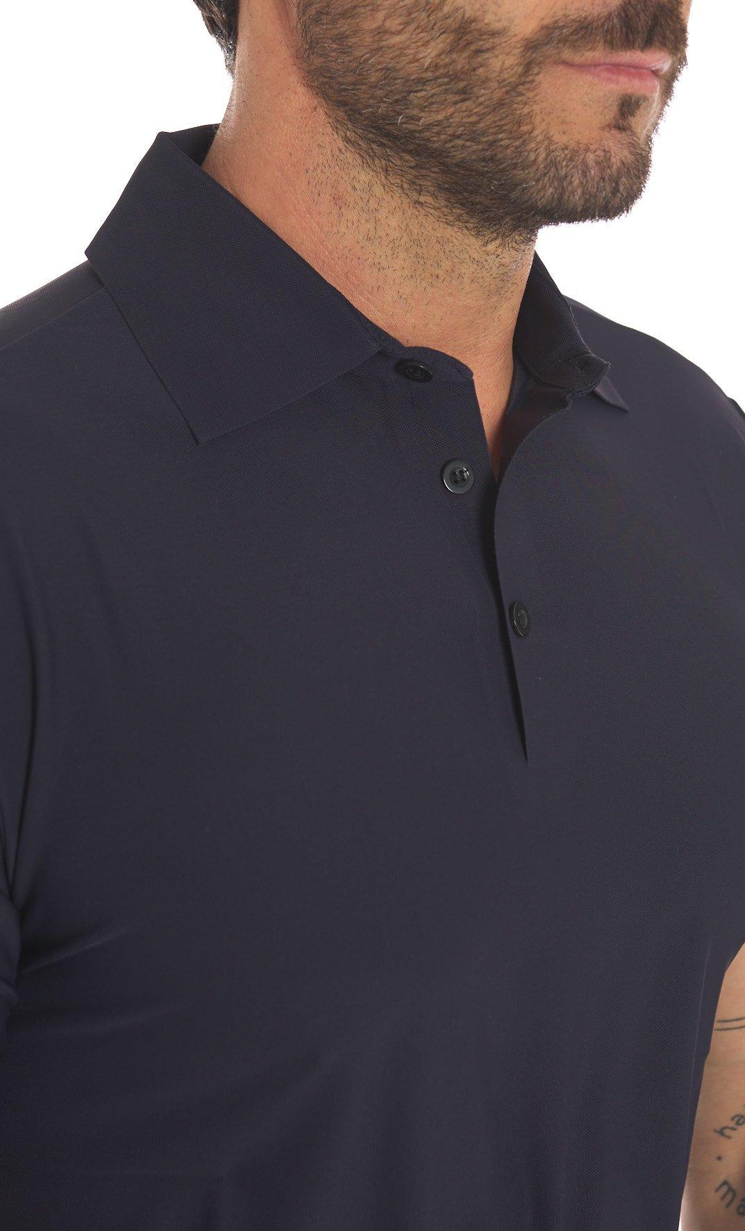 polo in tessuto tecnico super stretch HE841001 BLUE HESKIMO 