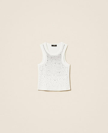 top a costine con ricamo 261AP2201 00526 TWINSET ACTITUDE 