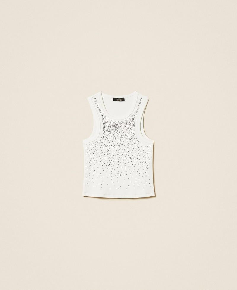 top a costine con ricamo 261AP2201 00526 TWINSET ACTITUDE 