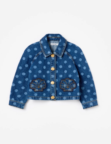 giacca in denim con bottoni conchiglia 703J-BL POLKA DOT SELF-PORTRAIT 