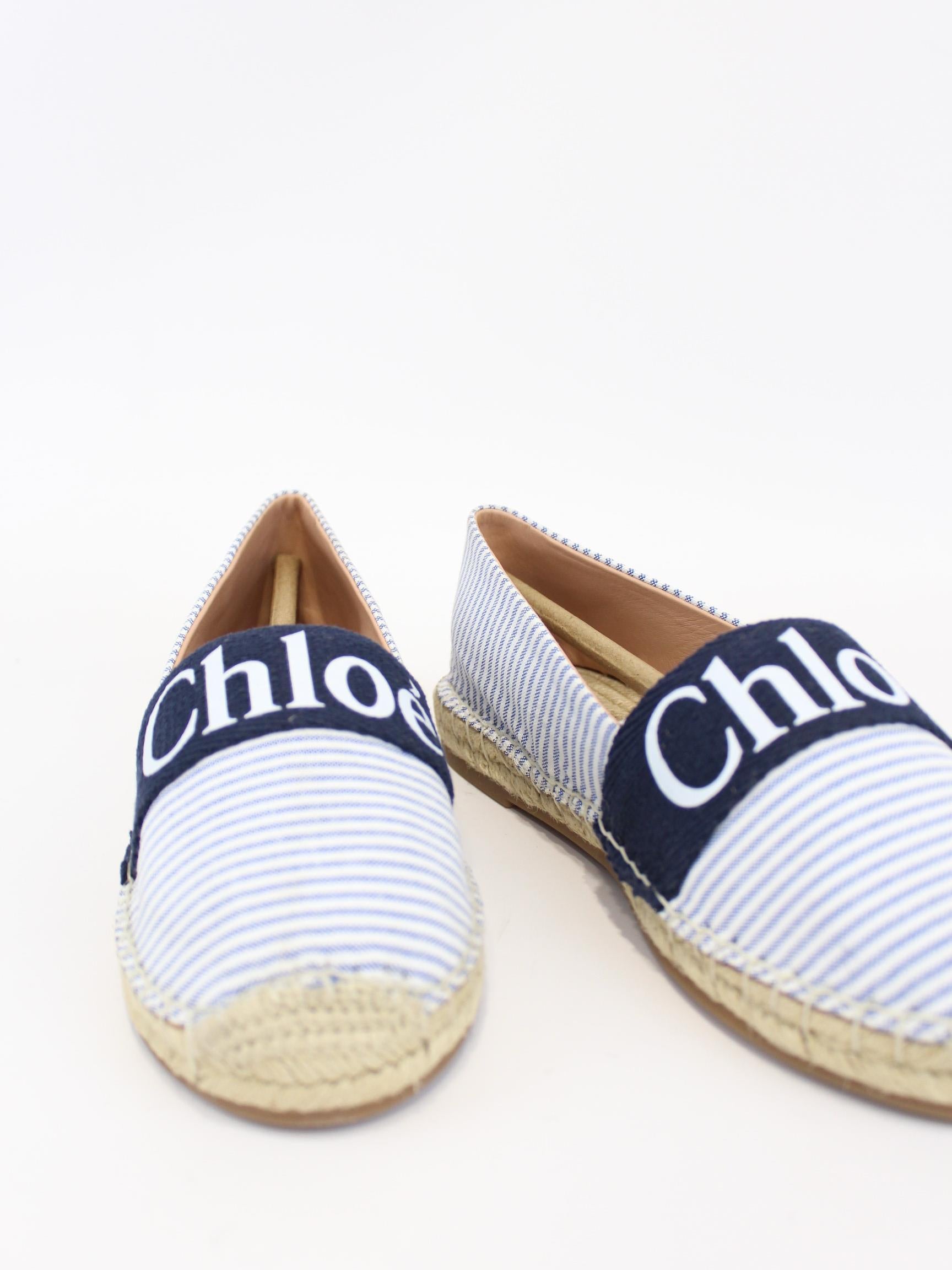 Espadrillas con logo e righe C20511 V21 CHLOE 