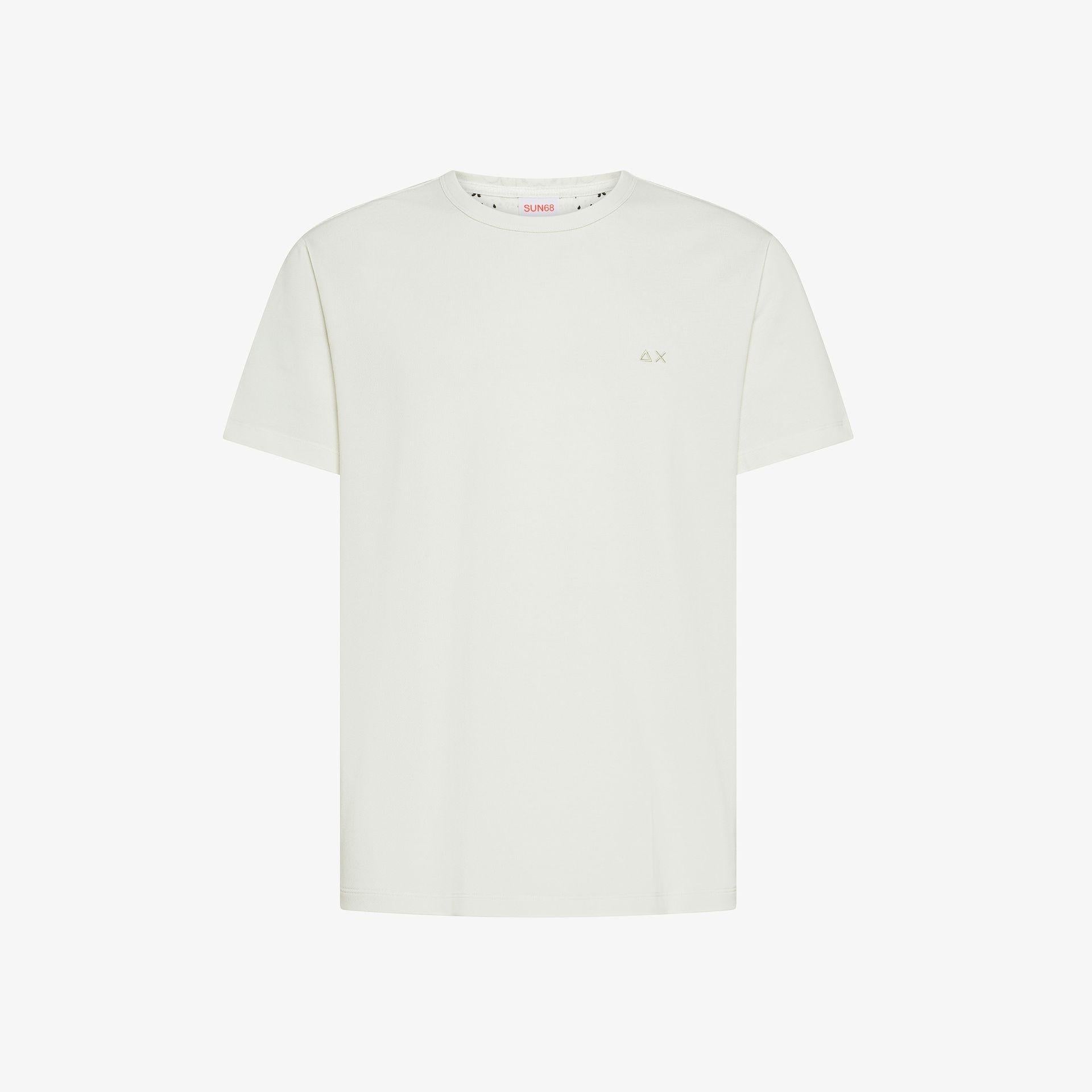 t-shirt maniche corte con logo T36123 BIANCO SUN68 