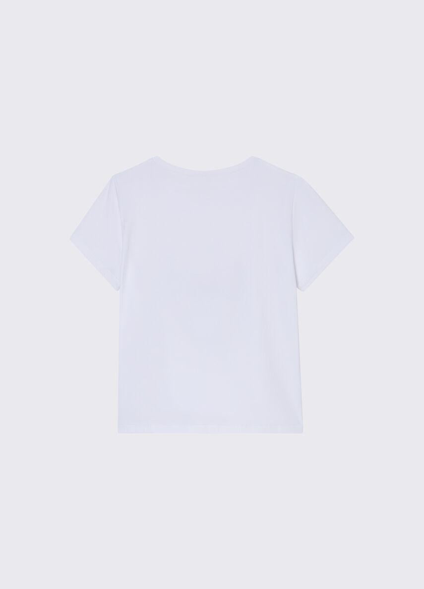 t-shirt con applicazioni GA6046JS003 V9926 LIU JO JUNIOR 