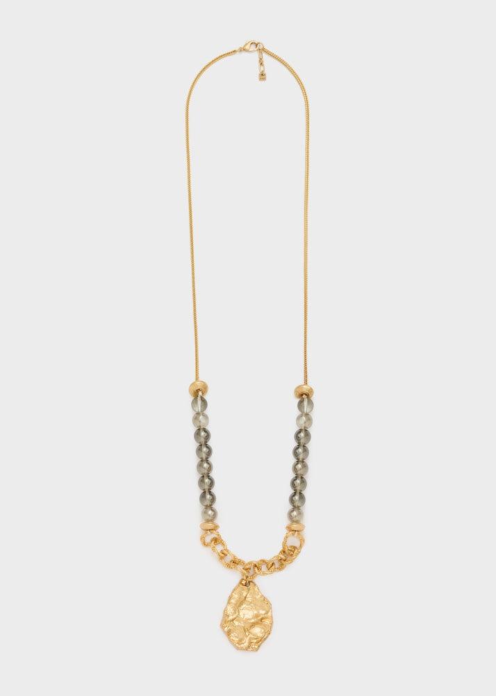 collana lunga con sfere e pendente ABCL0393 ORO NALI' 