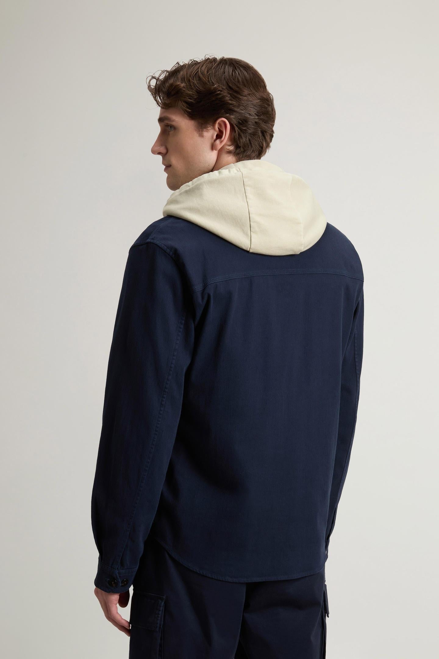 camicia overshirt in cotone e lino CFWOOS2036MRUT5288 3989 WOOLRICH 