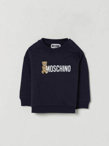 felpa logata M8F03QLCA83 40016 MOSCHINO KIDS 