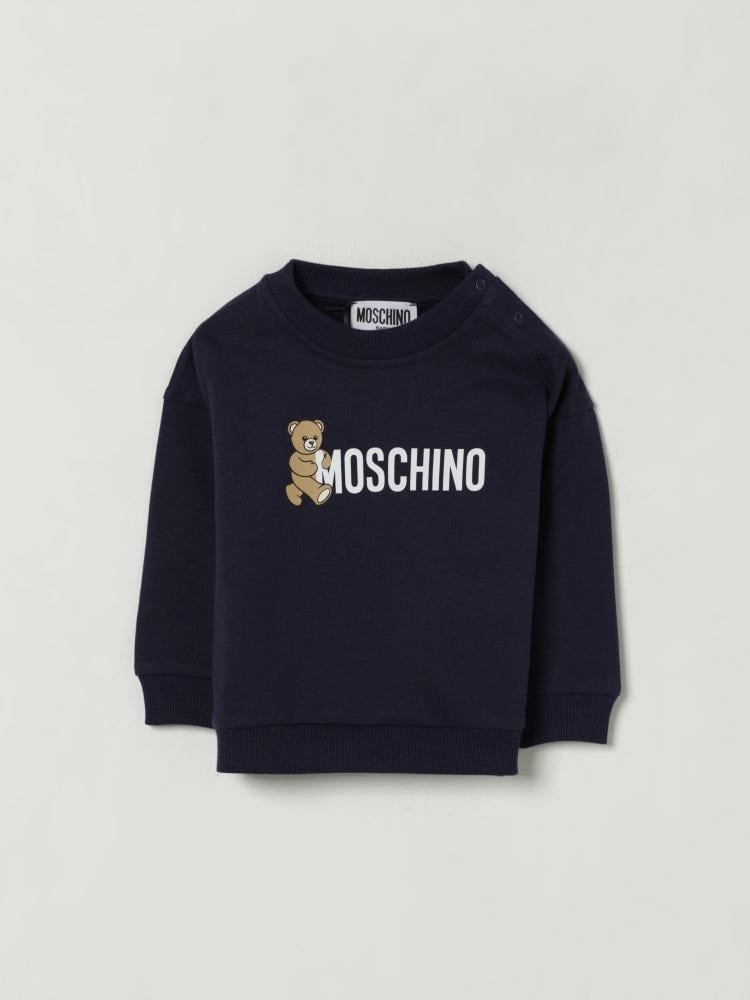 felpa logata M8F03QLCA83 40016 MOSCHINO KIDS 