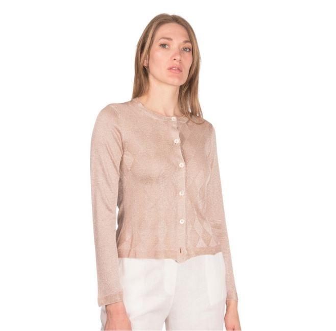 cardigan a rombi lurex 57213 23010 202 GRAN SASSO 