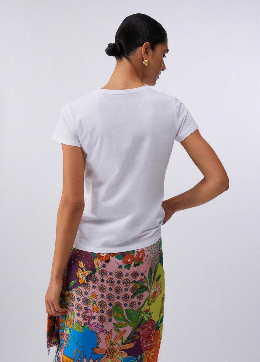 t-shirt con stampa WA6476JS923 P9454 LIU JO WHITE 