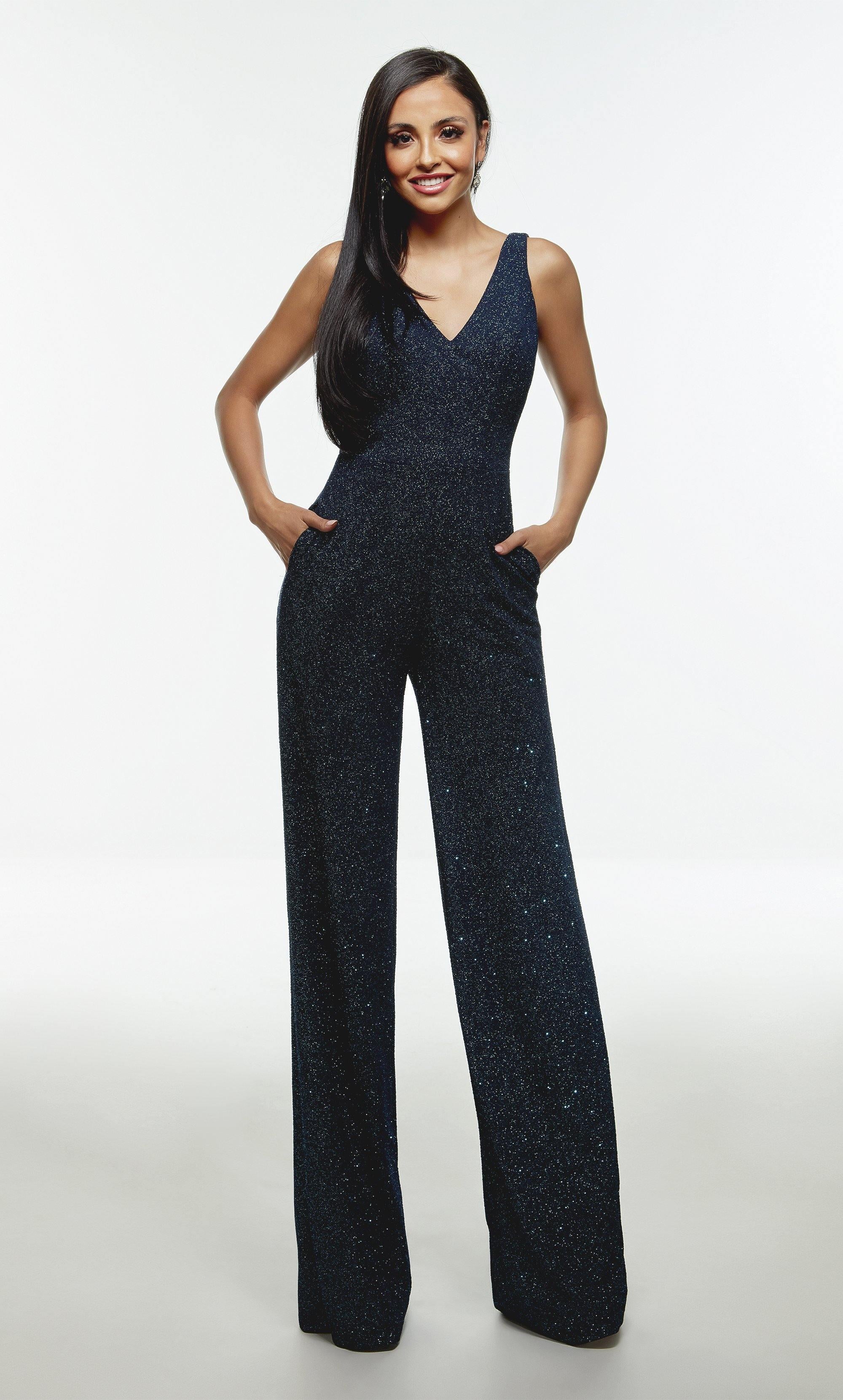 Tuta lunga elegante 1698 BLUE ALYCE PARIS 