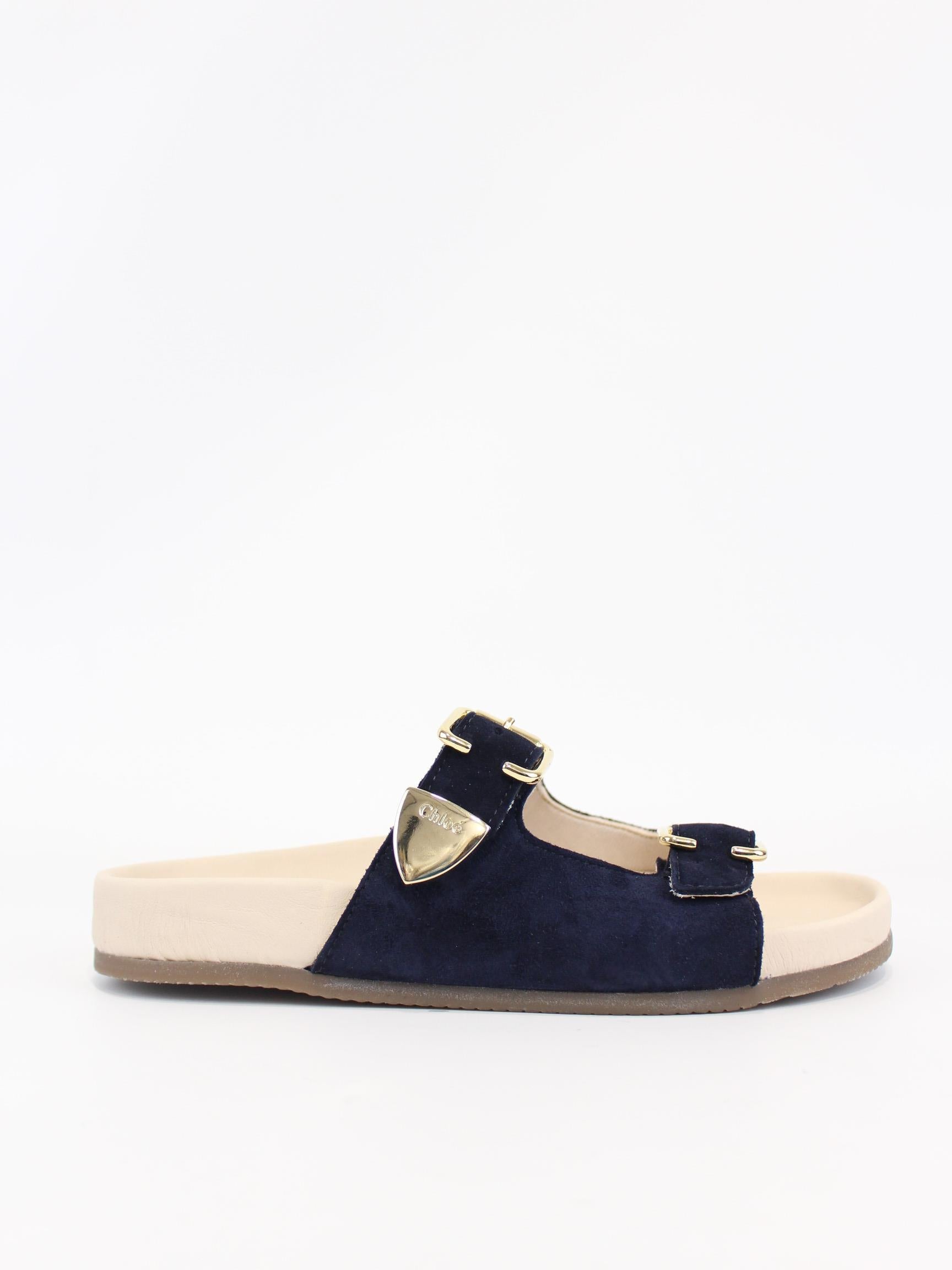 sandalo in pelle scamosciata C20513 859 CHLOE 