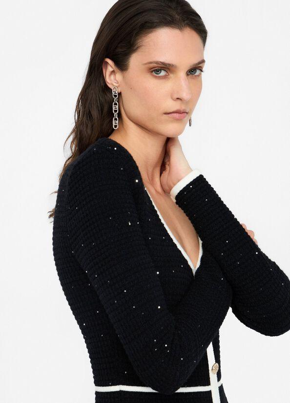 abito in lurex CF5132MS18F 03862 LIU JO BLACK 