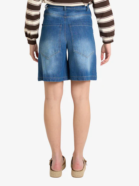 shorts con applicazione DD5360 DENIM VICOLO 