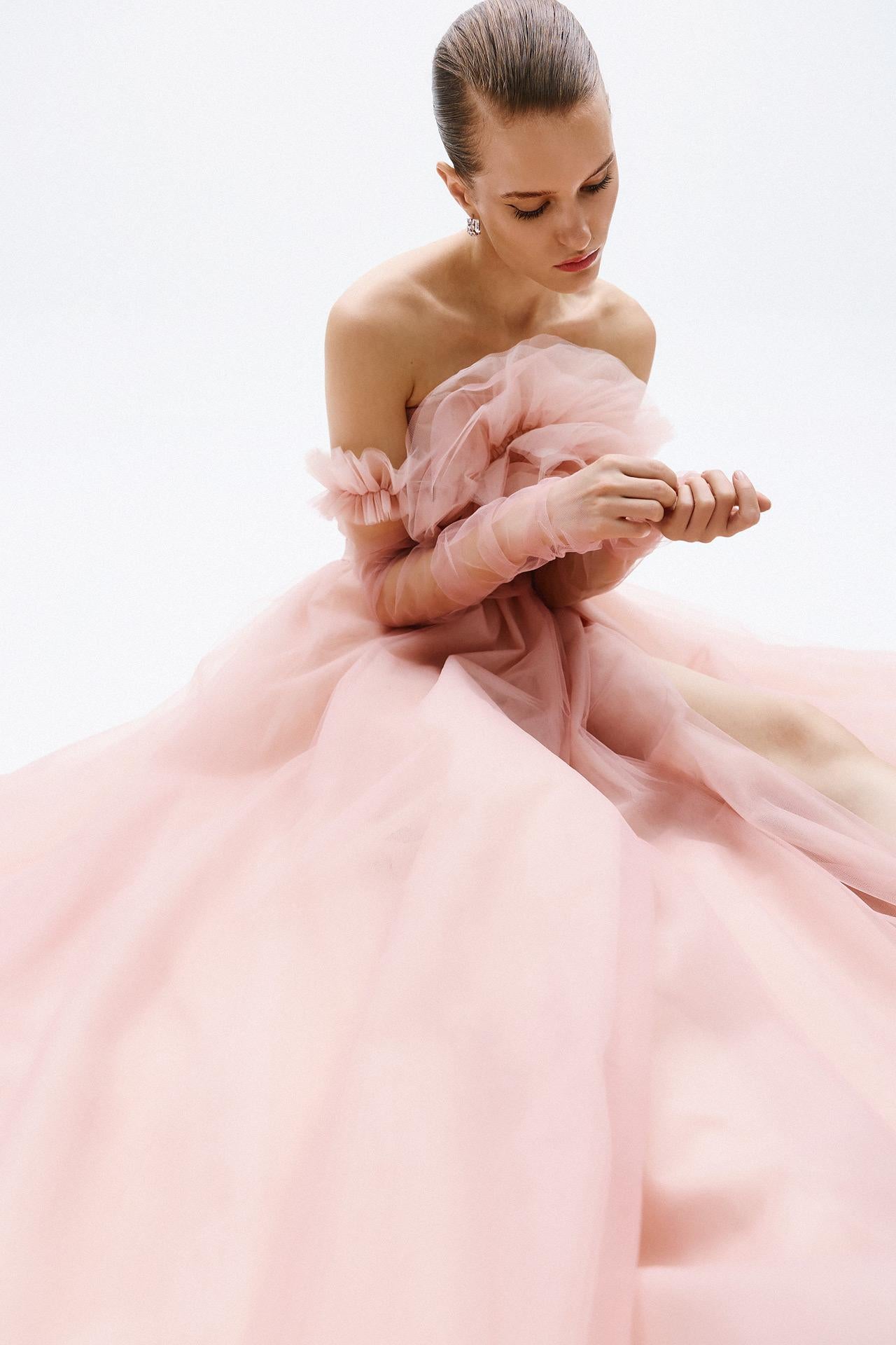 abito in tulle elegante A4859 NUDE ALLURE 