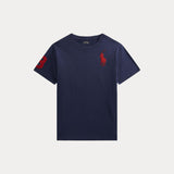 RALPH LAUREN POLO t-shirt bimbo con cavallino manica Blu