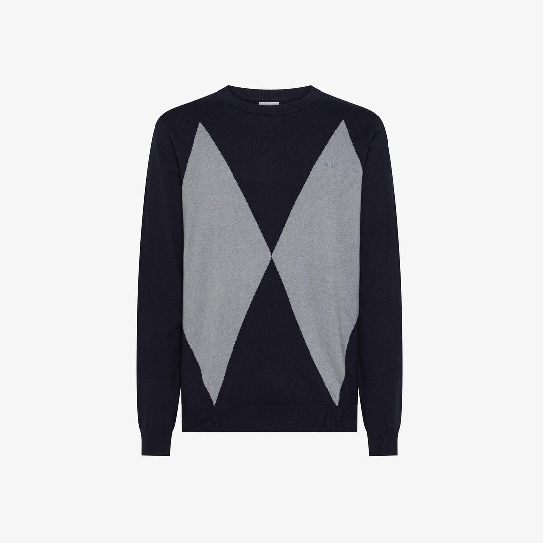 Maglione in lana e cotone a rombi K45150 0734 SUN68 