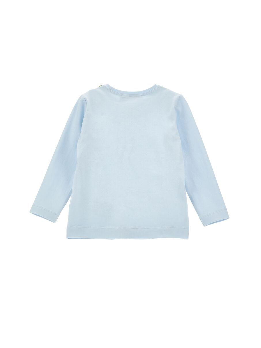t-shirt con applicazione strass 19F620 6013 0058 MONNALISA 