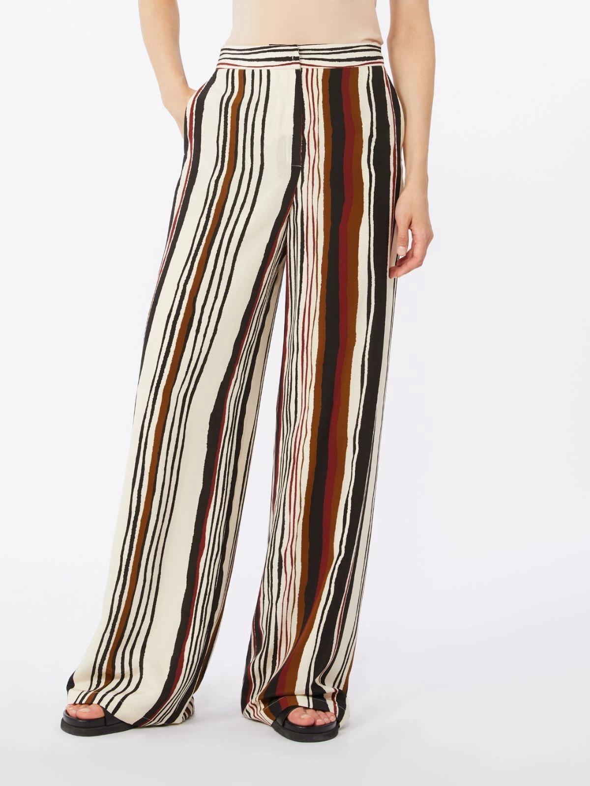 pantalone in crepe de chine a righe MSTPAGANO 002 MAXMARA STUDIO 