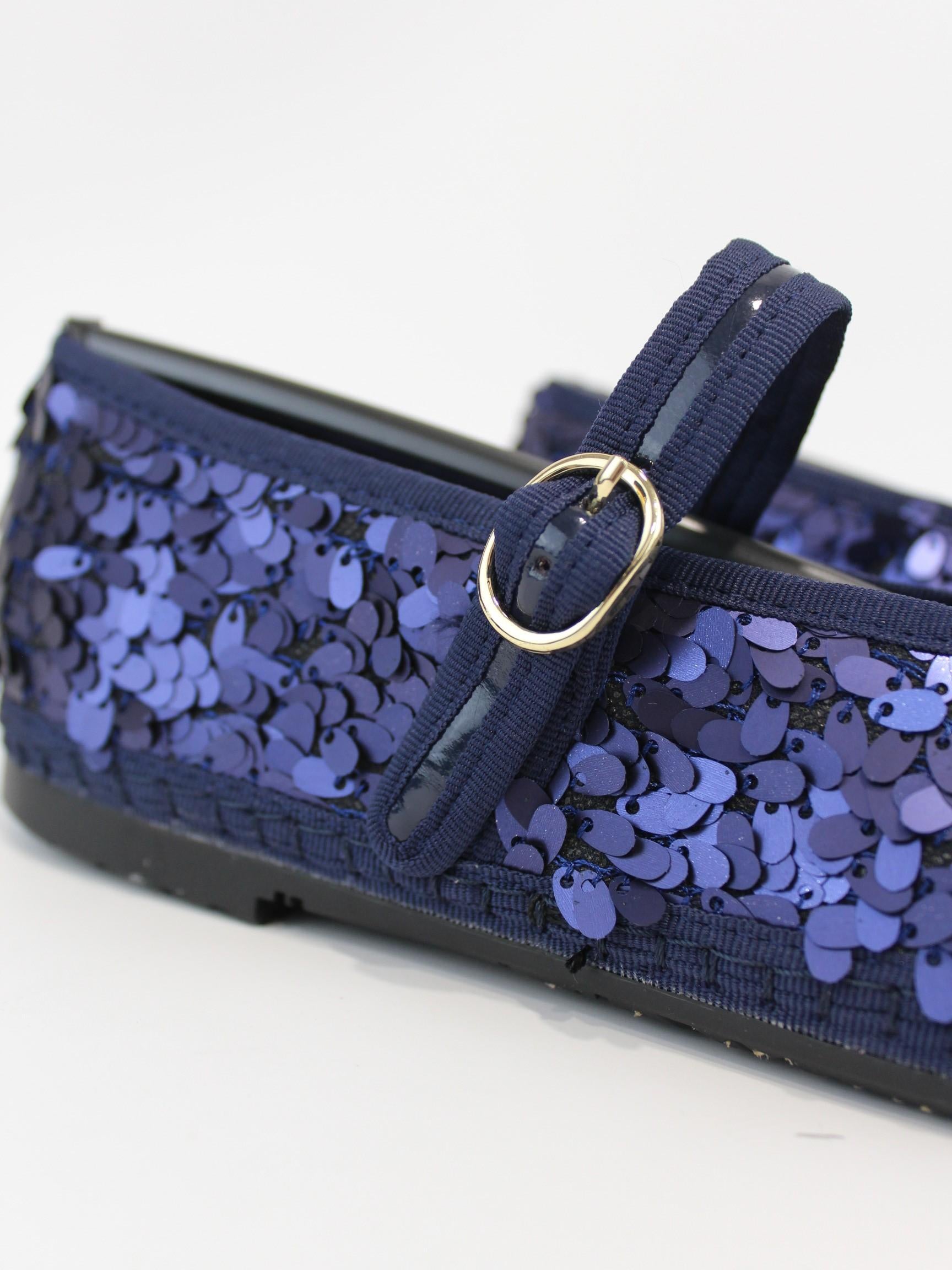 ballerina pierre con pailettes PIERRE SEQUINS NAVY FLABELUS 