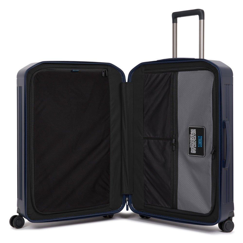 trolley a 4 ruote BV4427PQL BLUO PIQUADRO 