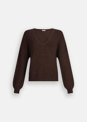 maglia con micro pailettes MF5233MA27R A4367 LIU JO WHITE 