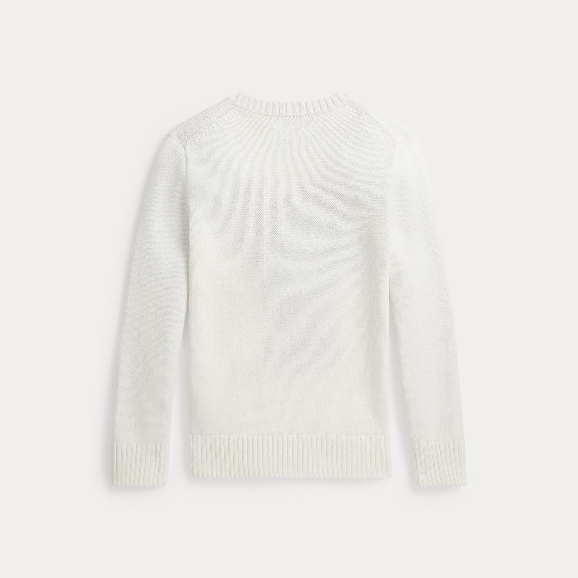 Maglione con orsetto 323A12203001 WHITE RALPH LAUREN POLO 