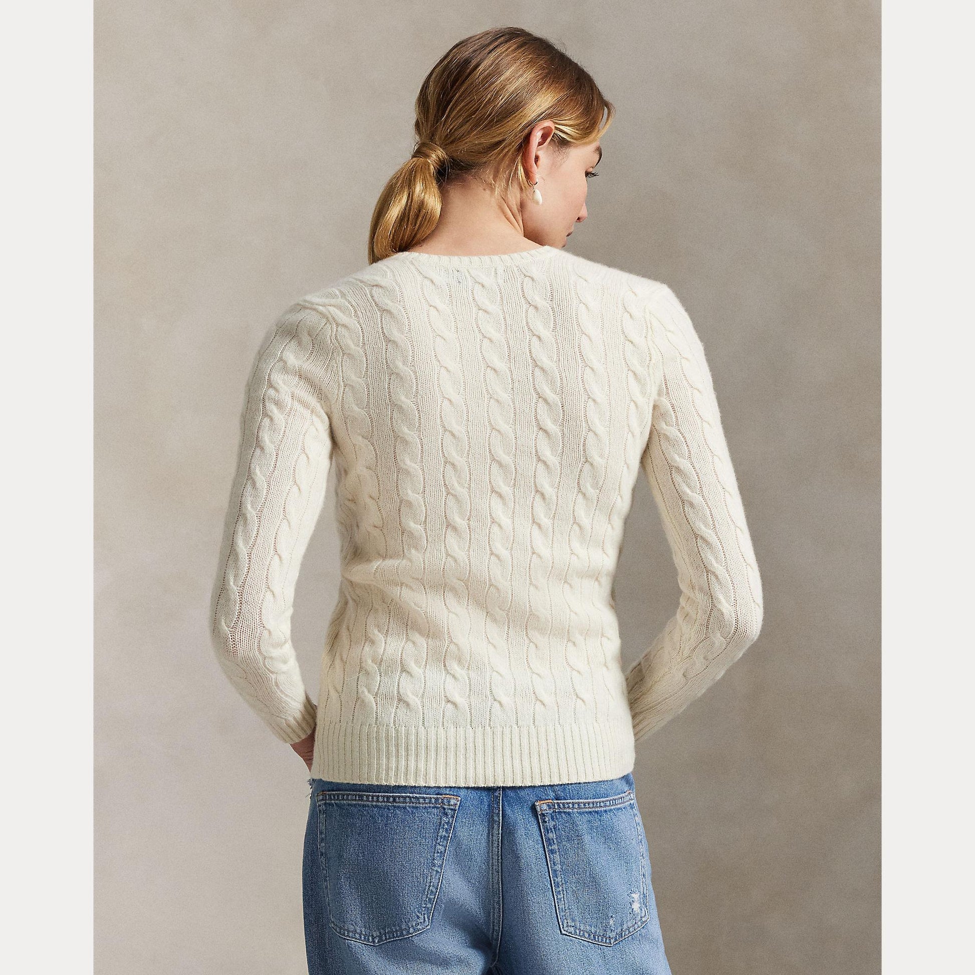 maglione a trecce in lana e cashmere 211-971866 001 RALPH LAUREN POLO 