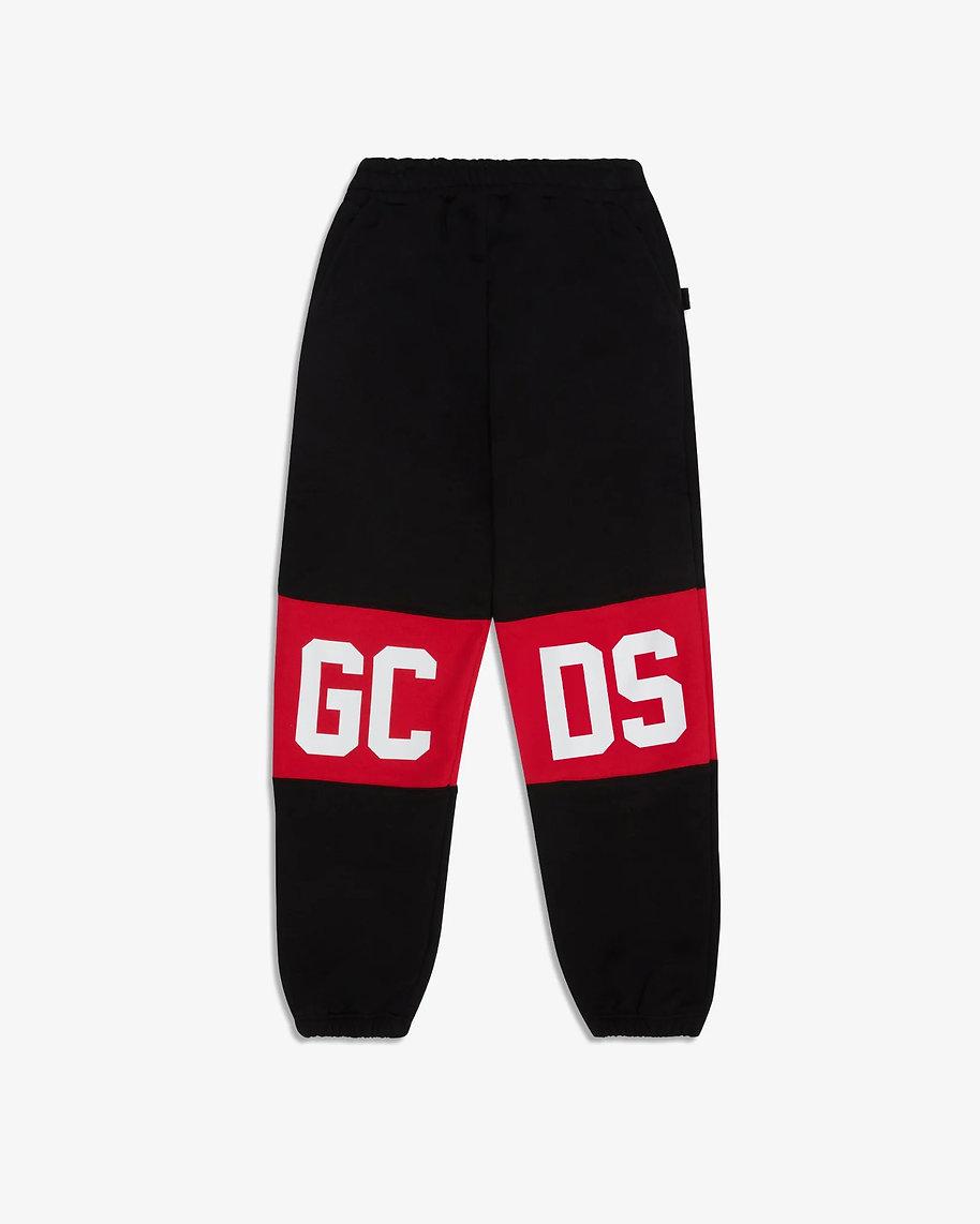 pantalone con banda logata B2JU3017BA2 99 BLACK GCDS 