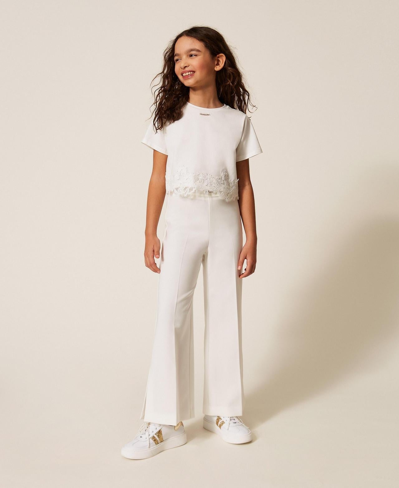 pantalone flare con spacchi 261GJ2Q51 00526 TWINSET GIRL 