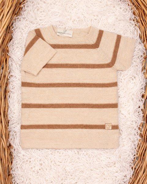 maglia maniche corte in lino e cotone 045576 ECRU BISCOTTO MAGLIFICIO DI VERONA 