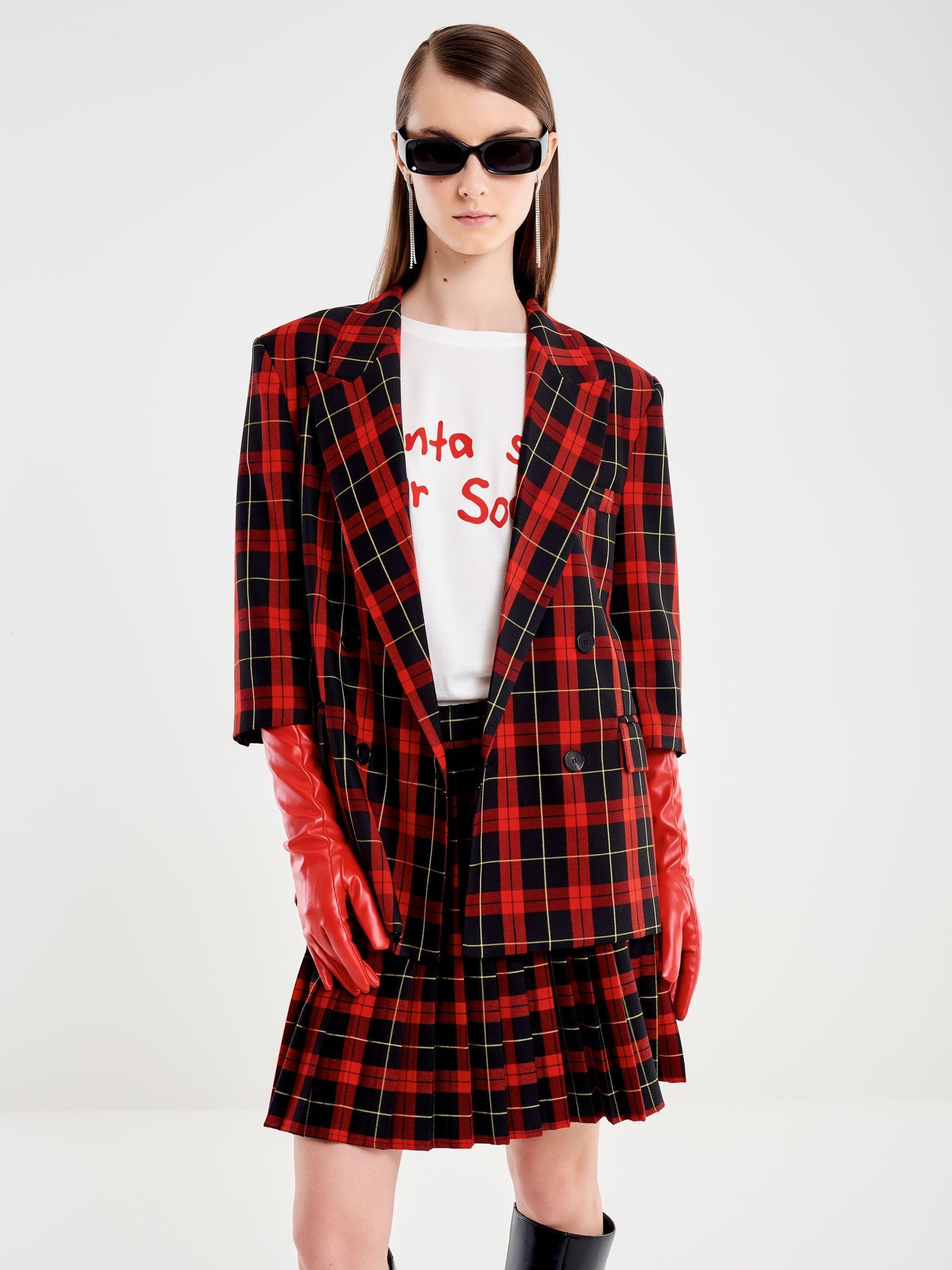 Blazer tartan con guanti TF2165 UNI VICOLO 