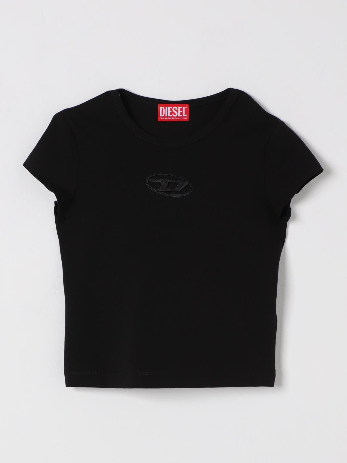 T-shirt con logo Oval d J01830 0AFAA K900 DIESEL 
