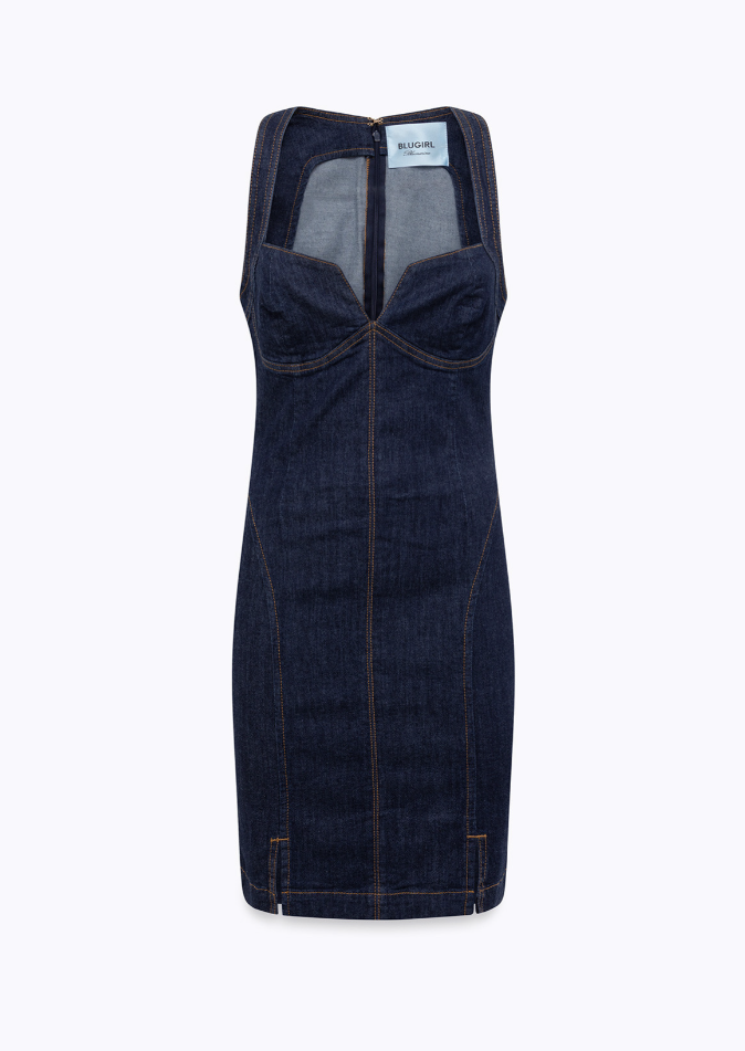 abito a tubino con spilla RA6072D4992 77951 Blugirl 