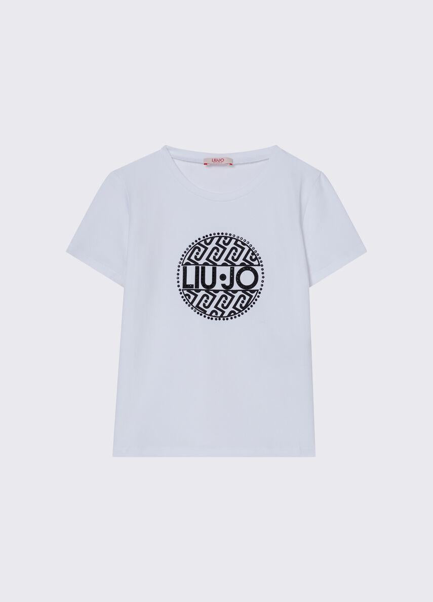 t-shirt con logo GA6156JS003 10601 LIU JO JUNIOR 