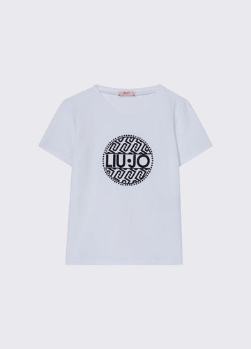 t-shirt con logo GA6156JS003 10601 LIU JO JUNIOR 