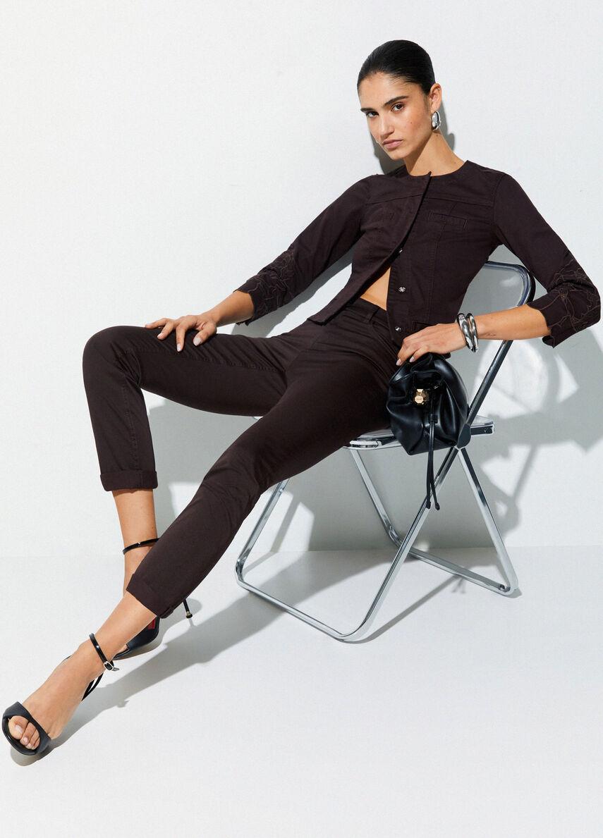 pantalone skinny in raso WA6255T373A 91109 LIU JO WHITE 