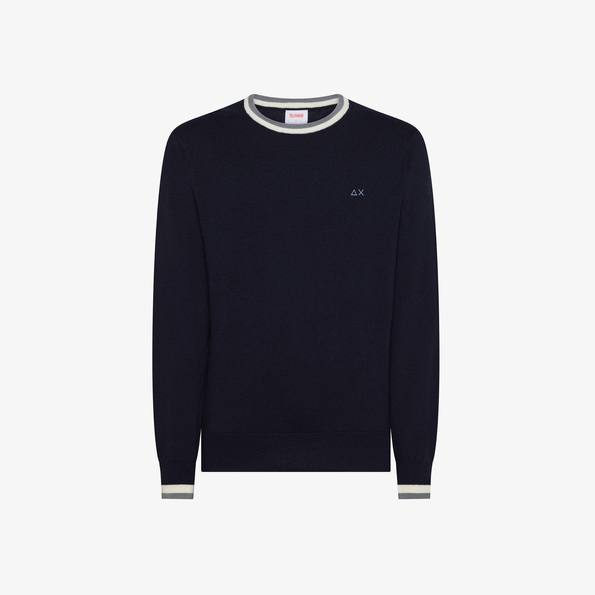 maglione con contrasti K45145 07 SUN68 