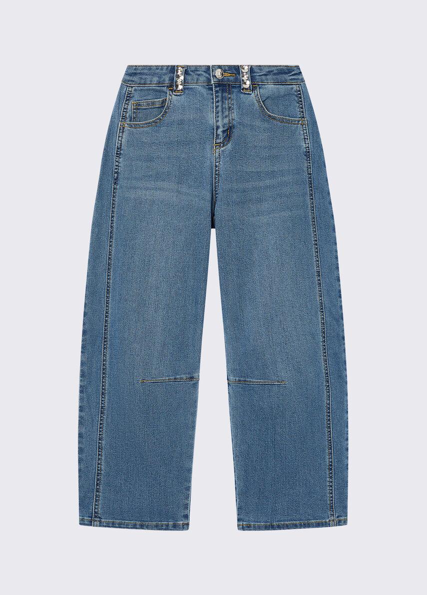 Jeans balloon con ricamo gioiello GA6176D4680 79051 LIU JO JUNIOR 