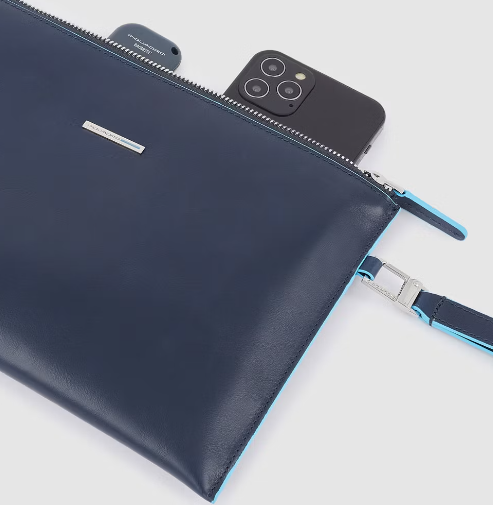 pochette sottile in pelle AC5099B2 BLU2 PIQUADRO 