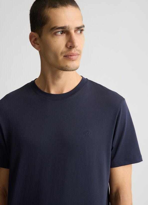 t-shirt basic con logo QA5145J4819 94013 liU JO 