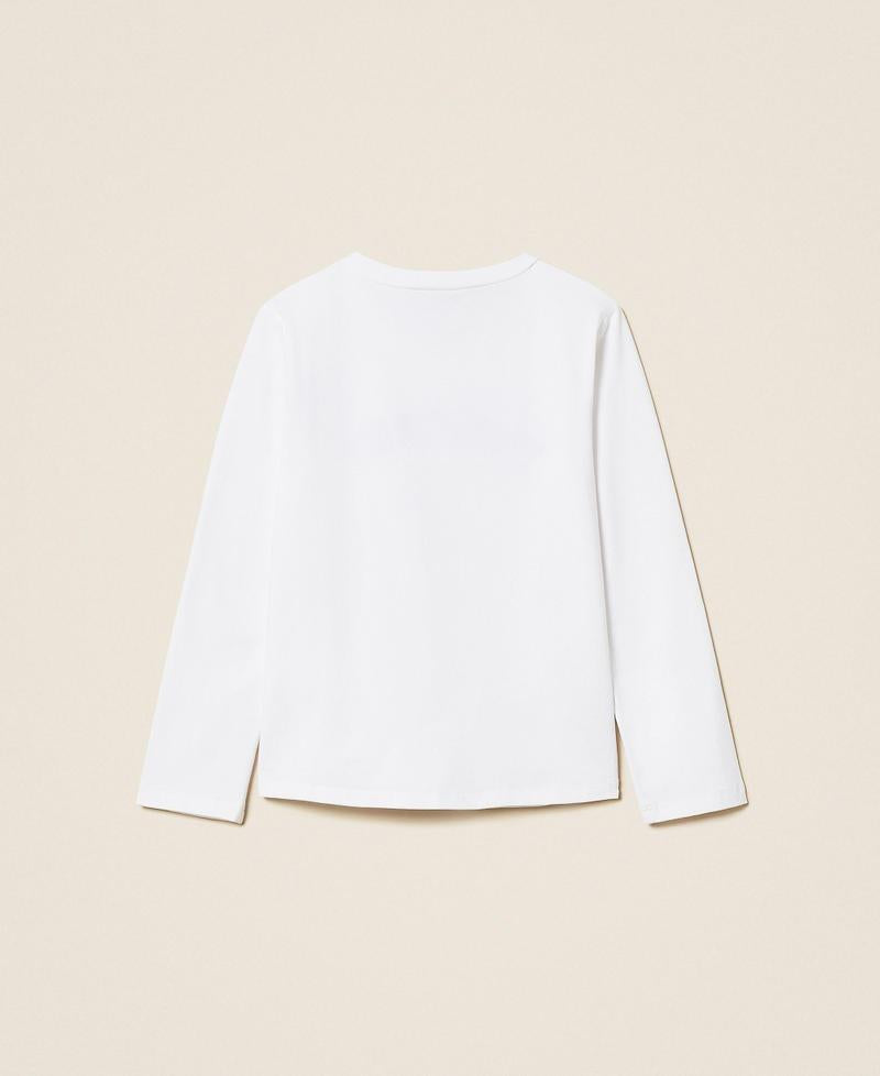 t-shirt con logo maniche lunghe 252GB2261 00526 TWINSET GIRL 