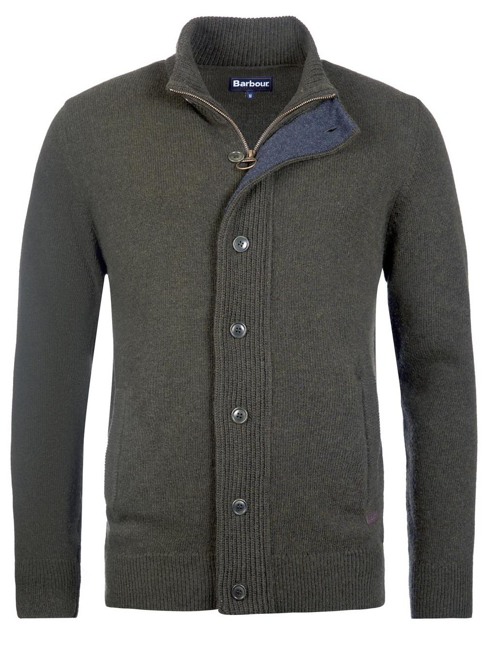 maglione con zip e patch MKN0731 MKNGN73 BARBOUR