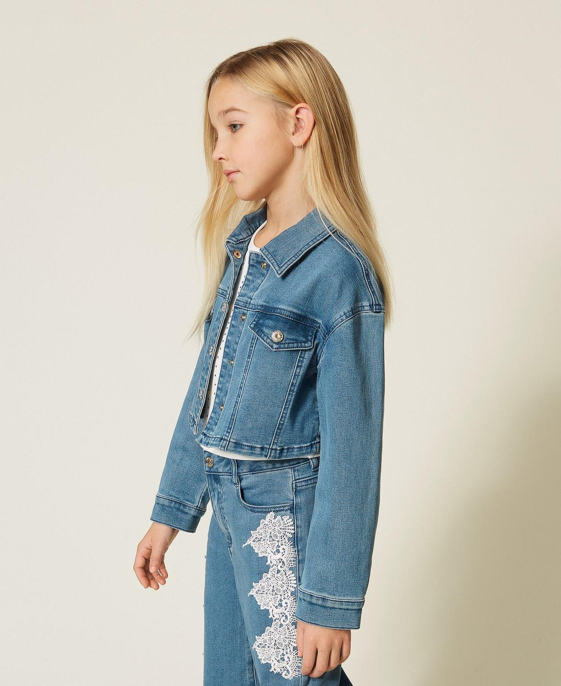 giacca cropped in jeans 261GJ2080 03451 TWINSET GIRL 