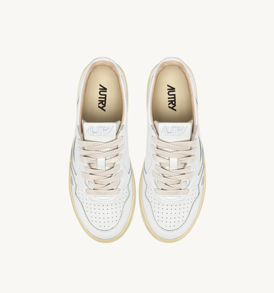 sneakers con dettagli argento AULWHP02 WHITE/SILVER AUTRY 