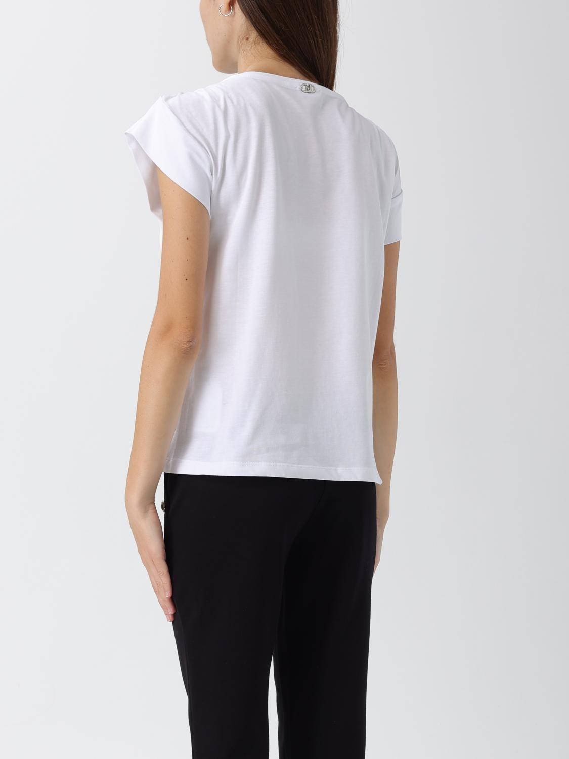 t-shirt con gioiello al collo UF5262J6308 11111 LIU JO DENIM 