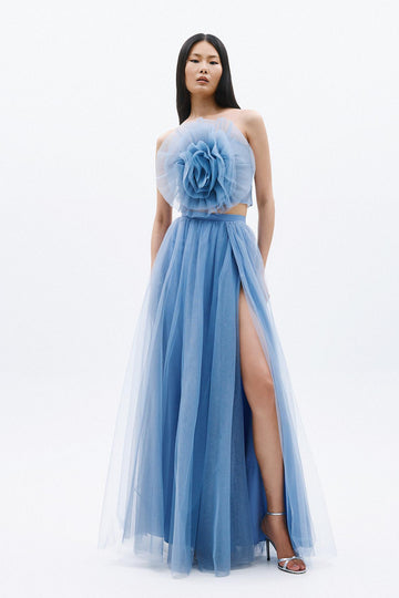 abito in tulle elegante A4859 INDIGO ALLURE 