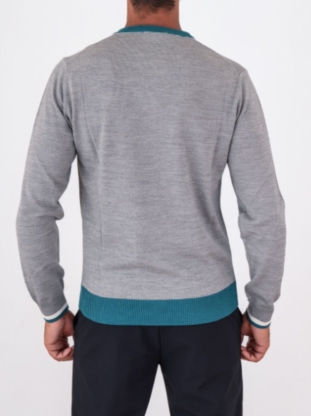 maglia con contrasto al collo 3932M500 253807 97 MANUEL RITZ 